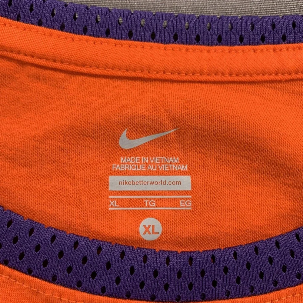 Clemson Tigers Shirt‎ Womens XL Orange Purple NCAA Football Nike Short Sleeve